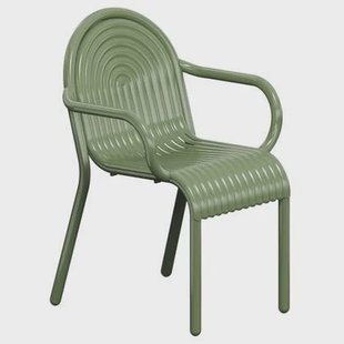 Tom Dixon Groove tuinstoel met armleuning Moss