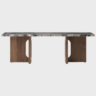 Audo Copenhagen Androgyne salontafel 120x45 walnoot, Grey Galaxy