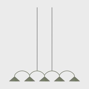 Globen Lighting Curve hanglamp 5 Groen