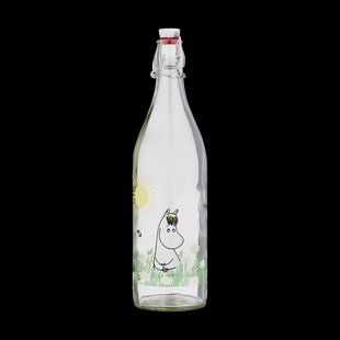 Muurla Moomin glazen fles 1 L Meadow