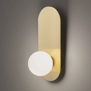 Maytoni wandlamp Bao, goud/wit, hoogte 31 cm, glas, G9