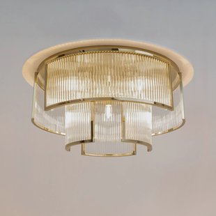 Maytoni Frame plafondlamp, 9 x E14, Ø 65 cm, goud/helder