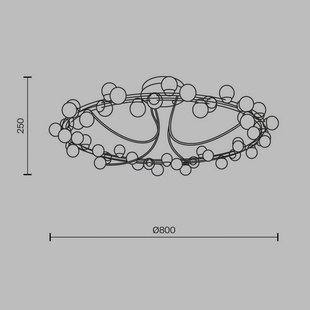 Maytoni LED plafondlamp Tessara, Ø 80 cm, goud/wit