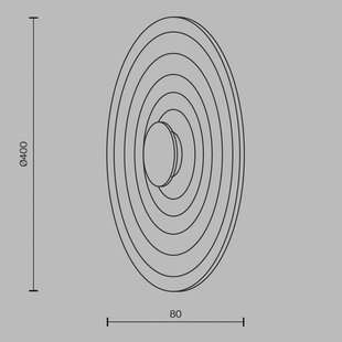 Maytoni LED wandlamp Nami, wit, Ø 40 cm, aluminium