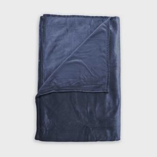 Zo Home Flanel Fleece Plaid Cara - indigo blue - 140x200