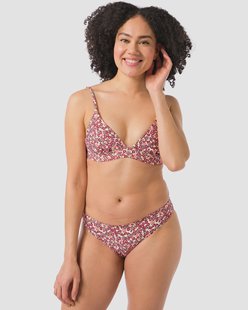 HEMA Damesbikinibroekje rib bloemen multi (multi)