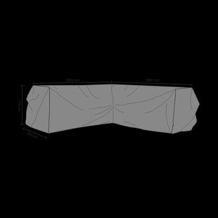 Brafab Brafab meubelbescherming hoekbank Zwart 260 cm