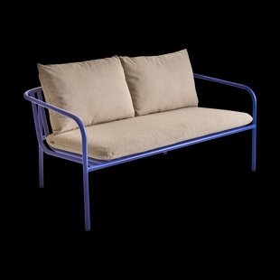 Brafab Bendt bank Teddy beige-indigo blue