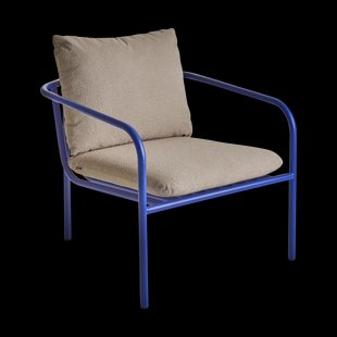 Brafab Bendt loungestoel Teddy beige-indigo blue