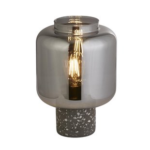 Searchlight Vessel - tafellamp - Ø 20 x 28 cm - gerookt glas en zwart