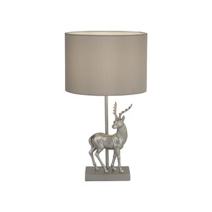 Searchlight Deer - tafellamp - 24 x 43 cm - zilver en grijs