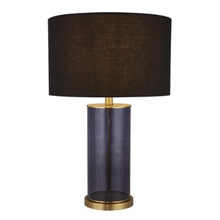 Searchlight Liberty - tafellamp - Ø 38 x 53 cm - blauw, messing en zwart