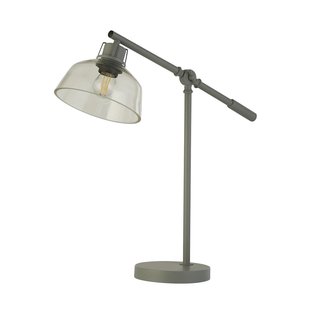Searchlight Canterbury - tafellamp - 48 x 56 cm - grijs en transparant