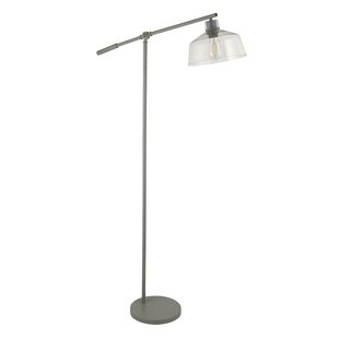Searchlight Canterbury - vloerlamp - 82 x 164 cm - grijs en transparant