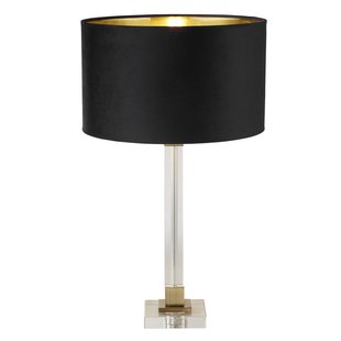 Searchlight Scarborough - tafellamp - Ø 40 x 67 cm - messing, goud en zwart