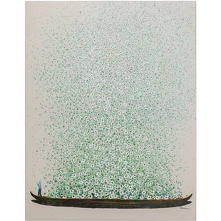 Schilderij Flower Boat 120x160cm beige en groen Kare Design