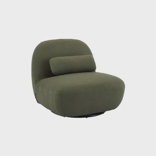 sweeek - Draaiende fauteuil 360° met gestructureerde bouclette en sweeek - Draaiende fauteuil 360° met gestructureerde bouclette en