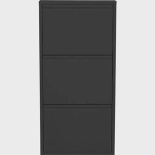 Schoenenkast Caruso 3 laden zwart Kare Design