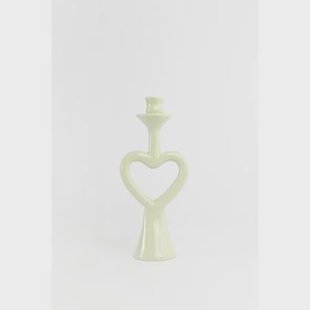 Sissy-Boy Lichtgroene kandelaar met open hart