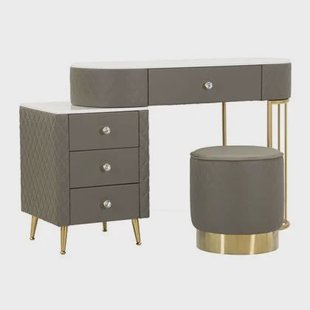 Mauro Ferretti Sharon Grijs kunstleer dressing met poef