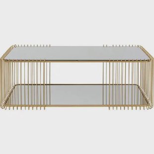 Salontafel Wire Double 120x60cm goud Kare Design