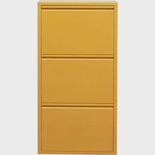 Schoenenkast Caruso geel 3 laden Kare Design