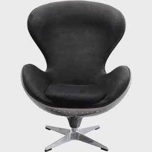 Draaifauteuil Lounge geweermetaal Kare Design