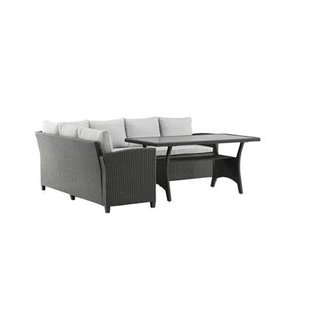 Fjôrd - Loungeset Zwart|Grijs - Brentwood