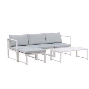 Fjôrd - Tuinset Wit|Grijs - Aluminium - Salvador