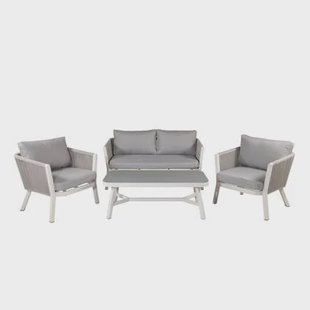 Fjôrd - Tuinset Wit Lounge - Aluminium - Virya