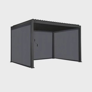 sweeek - Pergola met lamellendak Triomphe 3x4m + 2 zonneschermen 3m +