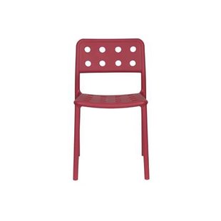 Giga Meubel - Tuinstoel Rood - 53x46x80cm - Serra - Set van 4