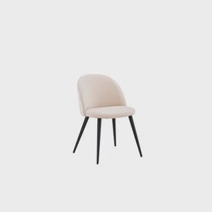 Fjôrd - Eetkamerstoel Beige - Velvet - Stitches - Set van 2