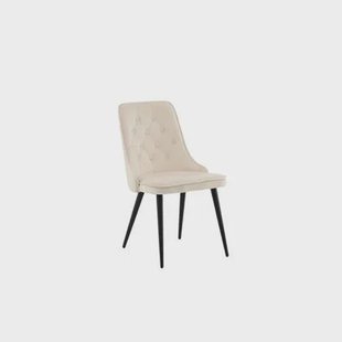 Fjôrd - Eetkamerstoel Beige|Zwart - Velvet - Deluxe - Set van 2 Fjôrd - Eetkamerstoel Beige|Zwart - Velvet - Deluxe - Set van 2
