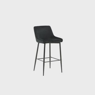 Fjôrd - Barkruk Zwart - Velvet - Plaza - Set van 2 Fjôrd - Barkruk Zwart - Velvet - Plaza - Set van 2