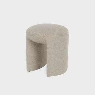 Housecraft Living Noxx Kruk| Poef Teddy stof Beige