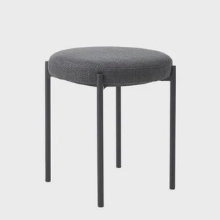 Giga Living - Poef Donkergrijs - 43,5x44x48cm - Pelican