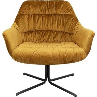 Kare Design Bristol Draaibare Fauteuil - Okergeel Fluweel Kare Design Bristol Draaibare Fauteuil - Okergeel Fluweel