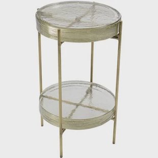 Kare Design Ice Double Bijzettafel - Ø30 Cm - Glas|Metaal Kare Design Ice Double Bijzettafel - Ø30 Cm - Glas|Metaal