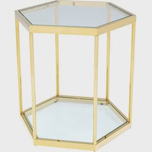 Bijzettafel Comb Gouden 55cm Kare Design