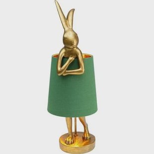 Kare Design Animal Rabbit Tafellamp 68 Cm - Goudkleurig - Groen