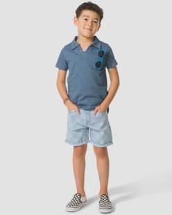 HEMA Kinder korte broek ruiten blauw (blauw)