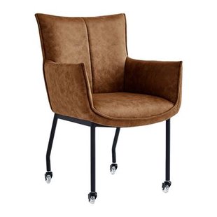 by fonQ Vero Eetkamerstoel - Microleder - Cognac by fonQ Vero Eetkamerstoel - Microleder - Cognac