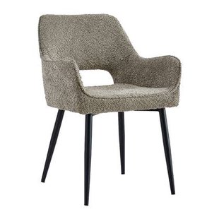 by fonQ Welle Eetkamerstoel - Bouclé - Taupe by fonQ Welle Eetkamerstoel - Bouclé - Taupe