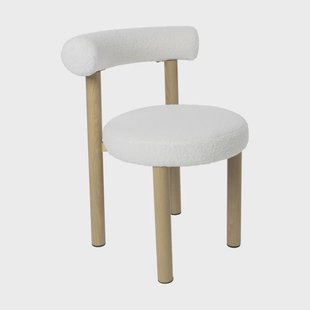 Eetkamerstoel Ruby - teddy beige/bruin - 73x56.5x53 cm