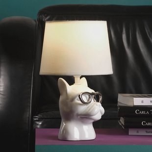 ONLI Biagio tafellamp, wit, keramiek, 29 cm hoog, E14