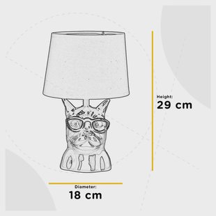 ONLI Biagio tafellamp, zwart, keramiek, 29 cm hoog, E14