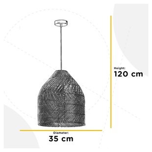 ONLI Luis hanglamp, Ø 35 cm, rotan, E27