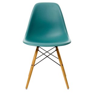 Vitra Eames DSW Stoel Met Essen Onderstel Sea Blue
