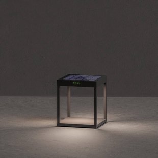 KLEWE LED lamp op zonne-energie RADIA GROUND, antraciet, 25 cm aluminium IP65